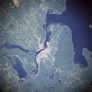 Sault Ste. Marie, Michigan, USA/Ontario Canada.