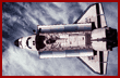  View of the Space Shuttle Atlantis as it rendezvous with the Russian Mir Space Station 
