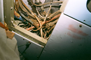 Burned wire area of the Kvant-1 module