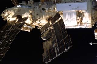 View of the damaged Spektr module.