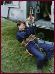 Foale undergoaing training in Russia for the Mir