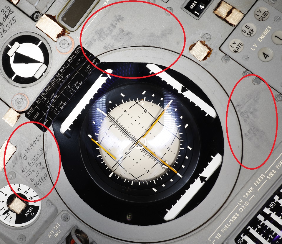 Note Locations on Main Display Console