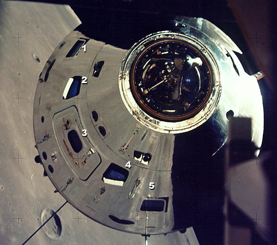 The numbering system for the Apollo Command Module