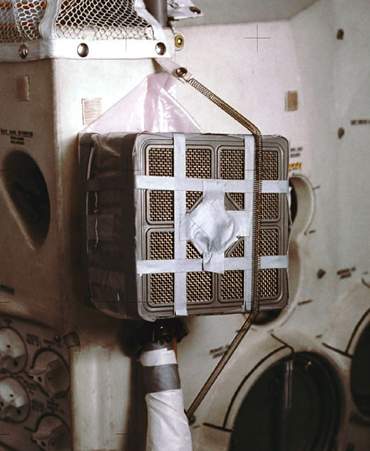 Apollo 13 LiOH canister adapter