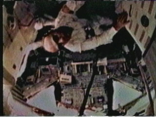 photo of Buzz Aldrin in spacecraft