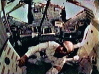 photo of Buzz Aldrin in spacecraft