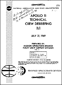 Cover: The Apollo 11 Technical Crew Debriefing