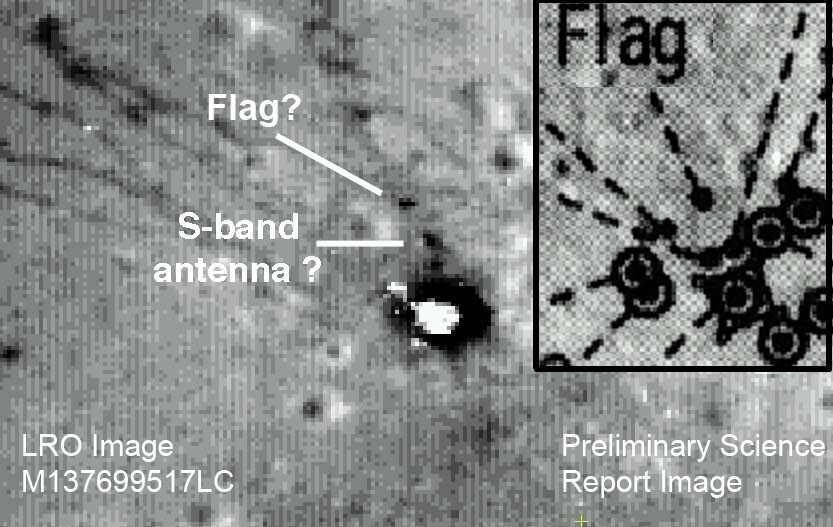 Site map and high-Sun LROC image