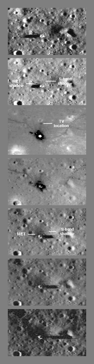 Comparison of seven LROC images
