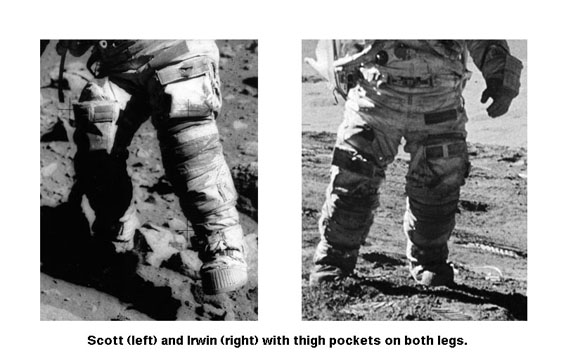 left and right thigh pockets