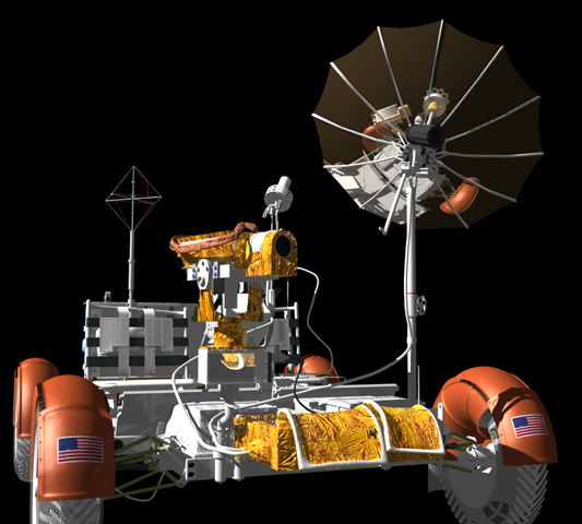 Virtual Rover with highly reflective high-gain antenna