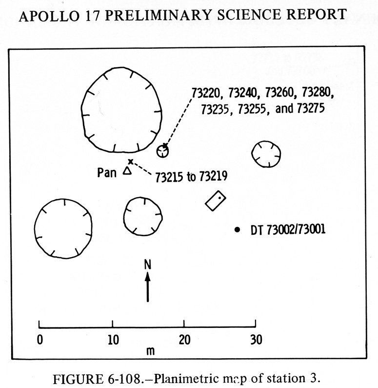 Apollo 17 Station 3 Planimetric map,
        Preliminary Science Report