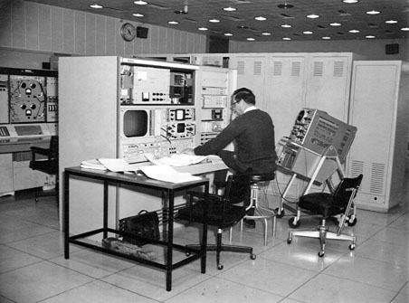 Ed at the Scan Converter Console in aboiut 67-68