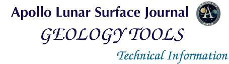 Apollo Lunar Surface Journal Geology Tools Technical Info