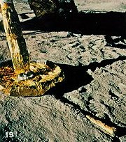 LM leg on lunar surface
