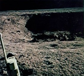 20 foot deep lunar crater