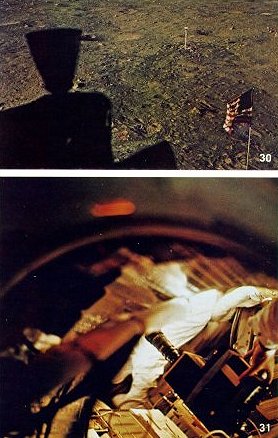 shadow of the LM on the lunar surface