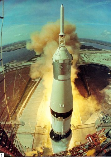 Saturn rocket lifting off!!!