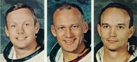 Publicity photos of Armsrong, Aldrin, & Collins