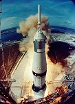 Apollo 11 liftoff from launch tower camera