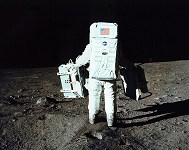 Aldrin carries experiments for deployment 