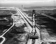 The Saturn V moves at one mile per hour