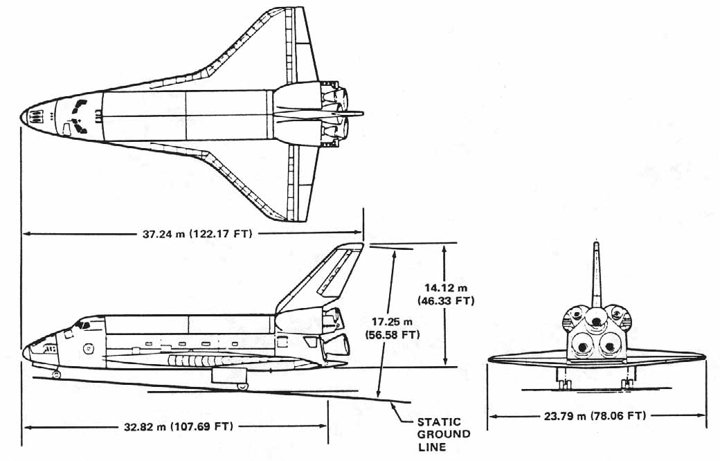 scale drawing of Shuttle 
