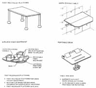 illustration of zero gravity restraint devices