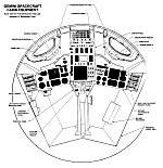 cross-sectional drawing  of Gemini's control cabin