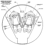 cross-sectional drawing  of Gemini's control cabin