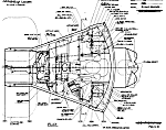 cross-sectional drawing of Mercury Spacecraft