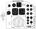component identification and location drawing of main instrument panel