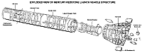 cross-sectional view of launch vehicle and components