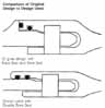 Figure 1. Comparison of Original Design to Design Used.