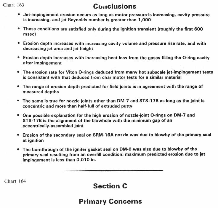 charts 163-164 [Chart 163: Conclusions; Chart 164: Section C: Primary Concerns]