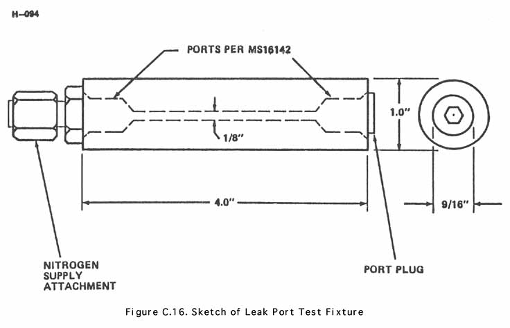 Figure C.16. Sketch of Leak Port Test Fixture.