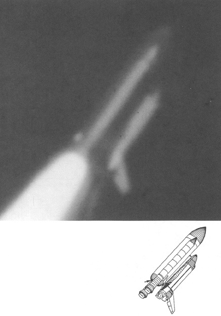 Figure 55. Camera E204 and 59.753 MET (above) and CAD Drawing (right). Photograph taken at 60.586 MET.