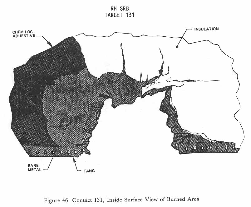 Figure 46. Contact 131, Inside Surface View of Burned Area.