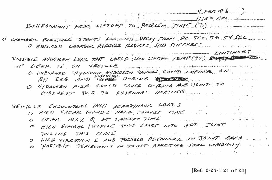 Environment From Liftoff to Problem Time (D)- A.McDonald hand-written notes.