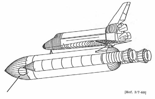 Computer-aided drawing showing highlight of where rupture initiated with the LOX tank.