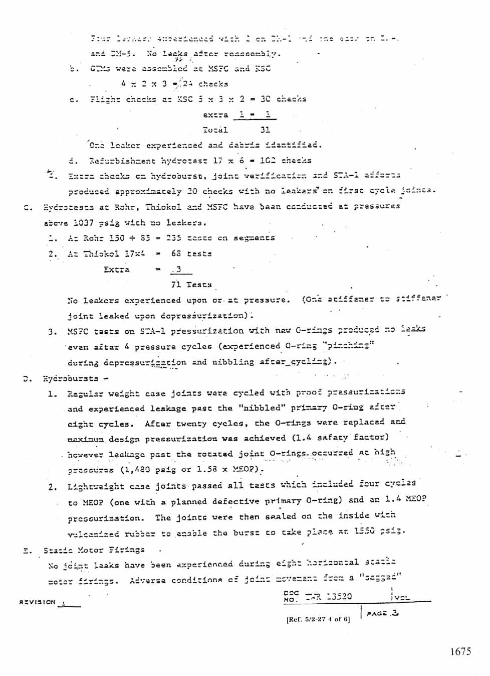 Thiokol's notes on Retention Rationale, SRM Simplex Seal. 1 December 1982. (continued).