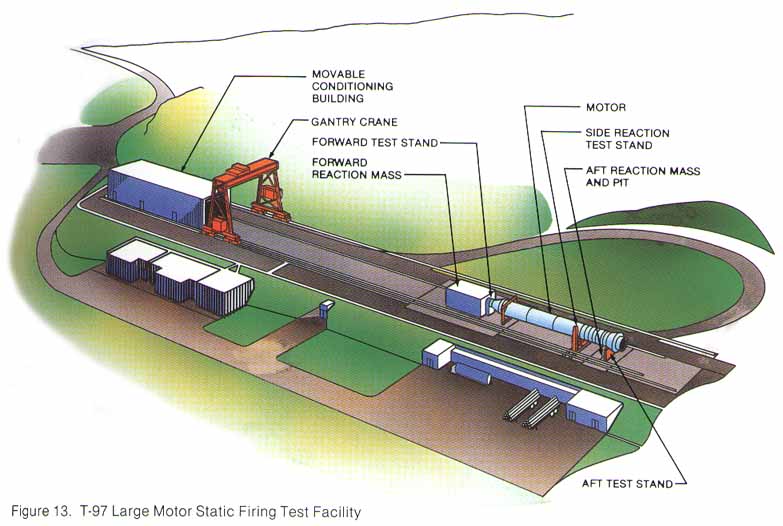 Figure 13. Drawing of the T-97 Large Motor Static Firing Test Facility.