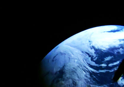 View of Earth from Orion in orbit